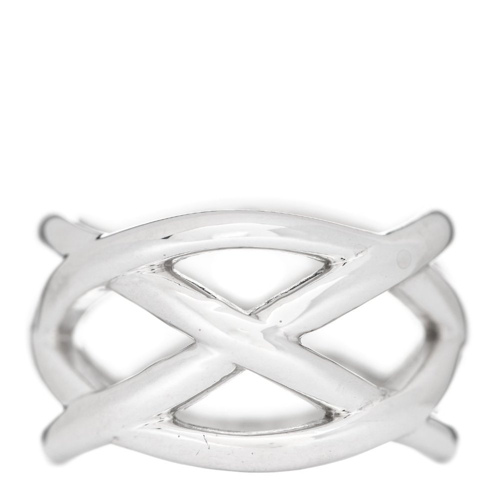❤️💎💯% Authentic  TIFFANY Sterling Silver Celtic Knot Ring 54 6.75